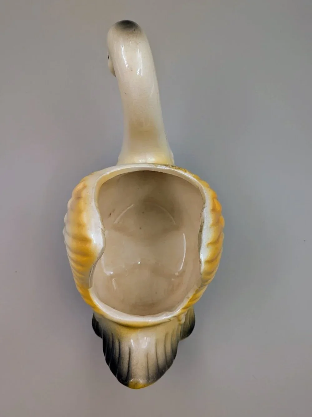 Vintage American Bisque Swan Planter USA 7001 -Midcentury Cottagecore Retro Home